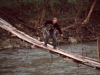 Carpathian river crossing