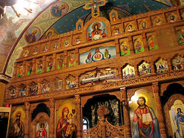 New Ukrainian Wood Church of Poienile de Sub Munte, inside
